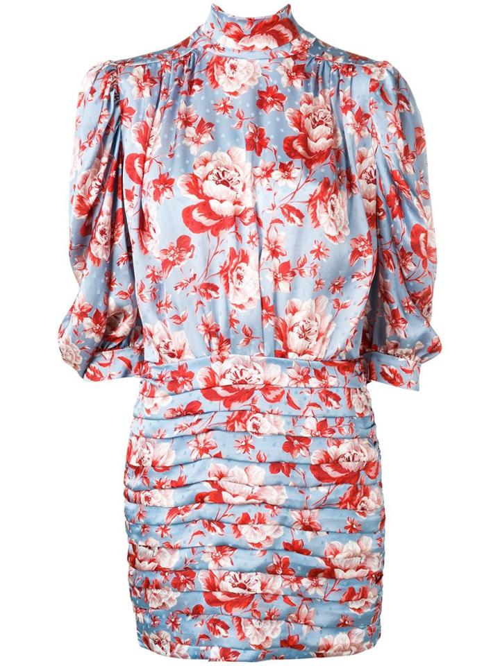 Magda Butrym Structured Shoulder Mini Dress - Blue