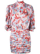 Magda Butrym Structured Shoulder Mini Dress - Blue