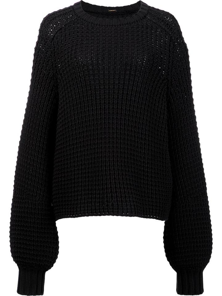 Adam Lippes Balloon Sleeve Jumper, Women's, Size: Small, Black, Cotton