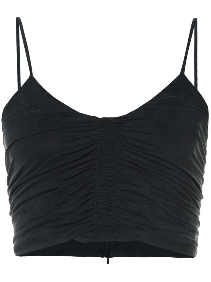 Rachel Comey Cropped Spaghetti Strap Top - Black
