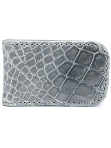Jason Briggs Crocodile Effect Money Clip - Grey