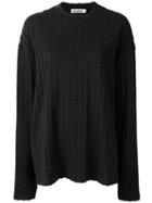 Jil Sander Shirred Trim Jumper - Black