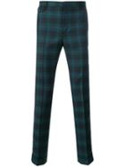 Ps Paul Smith Plaid Slim Fit Trousers - Blue