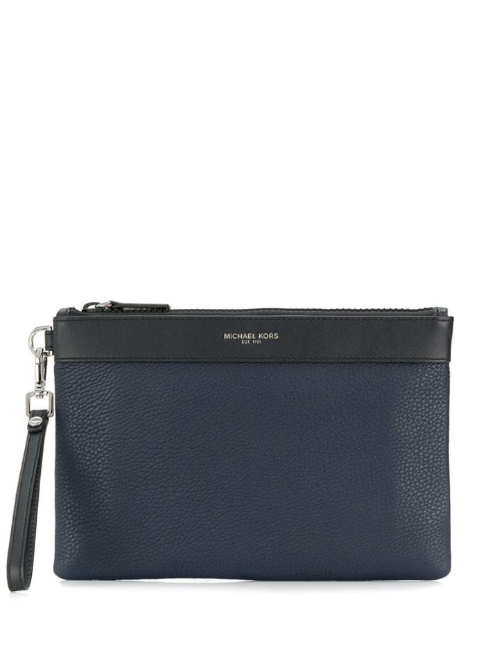 Michael Kors Greyson Zipped Clutch - Blue