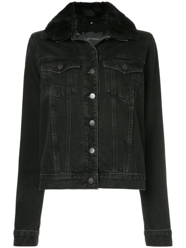 Nobody Denim Fleur Jacket (faux Collar) Plush - Black