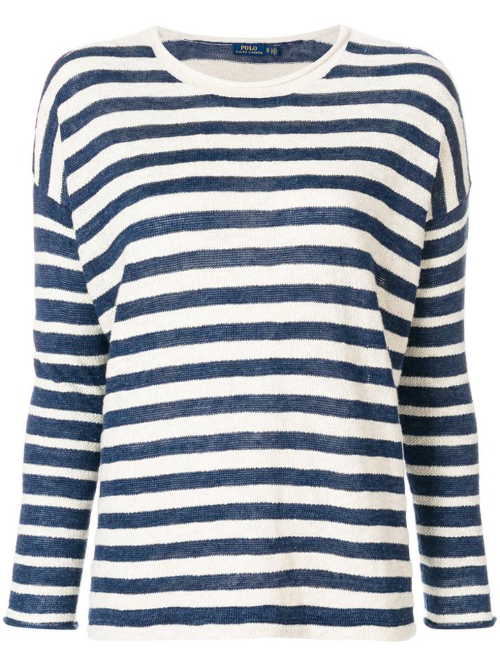 Polo Ralph Lauren Striped Loose-fit Jumper - Blue