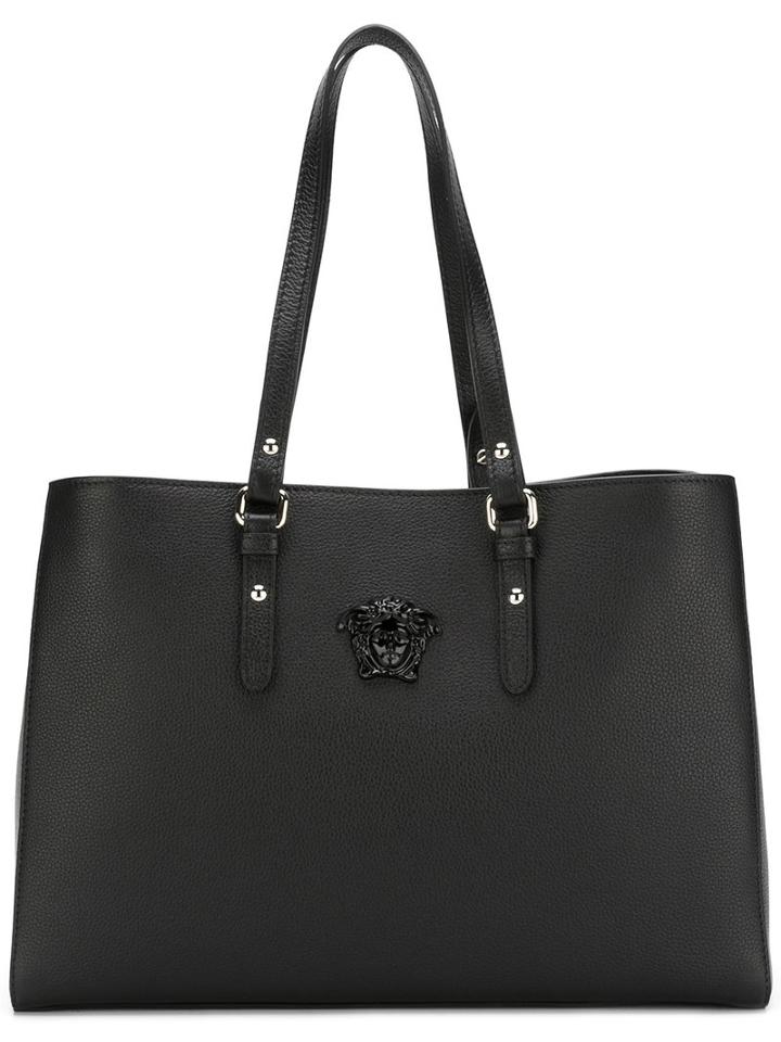 Versace Palazzo Shopper Tote, Women's, Black, Leather