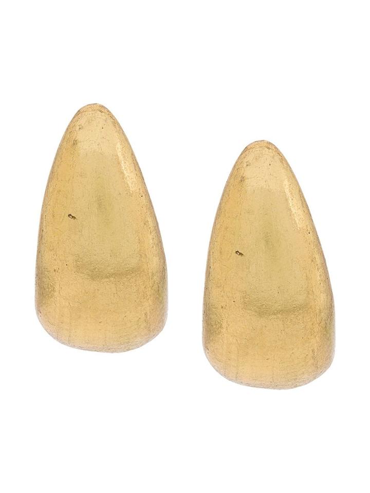 Monies Large Curved Statement Hoops - Gold