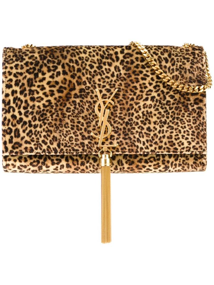 Saint Laurent Medium 'monogram Kate' Shoulder Bag, Women's, Brown