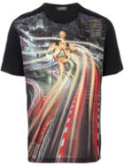 Antpitagora Digital Print T-shirt, Men's, Size: Large, Black, Cotton/polyester/polyamide/spandex/elastane