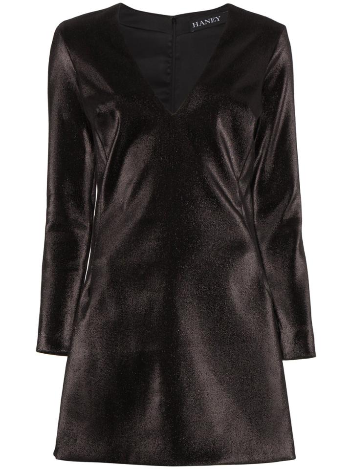 Haney Silk Mini Dress - Black