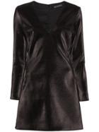 Haney Silk Mini Dress - Black