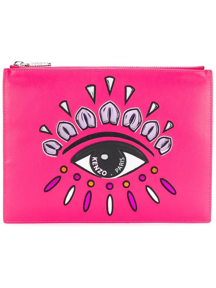 Kenzo A4 Eye Clutch - Pink & Purple