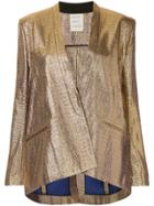 Maison Rabih Kayrouz Straight Fit Blazer - Metallic