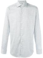 Etro Micro Paisley Print Shirt, Men's, Size: 40, White, Cotton