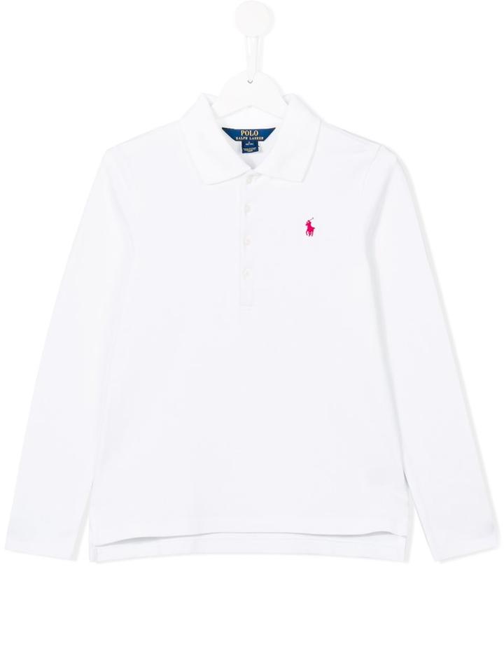 Ralph Lauren Kids Long Sleeve Polo Shirt, Girl's, Size: 14 Yrs, White
