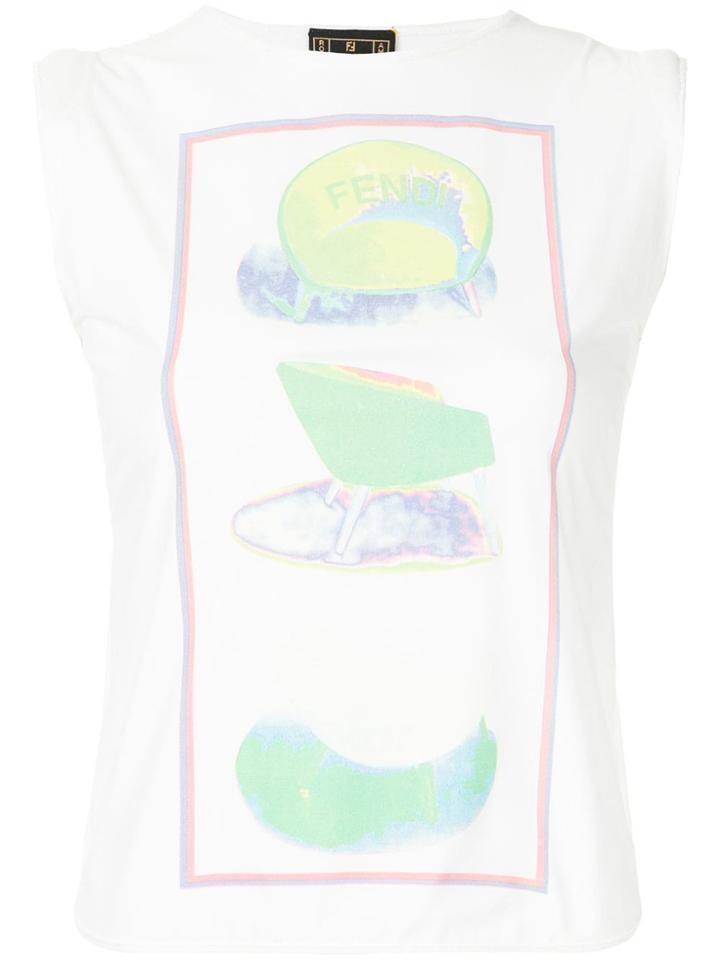 Fendi Vintage Sleeveless Top - White