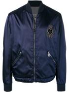 Dolce & Gabbana Satin Bomber Jacket - Blue