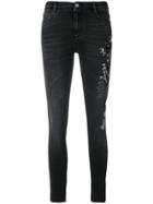 Ermanno Scervino Embroidered Skinny Jeans - Black