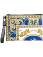 Versace Signature Pillow Talk Print Clutch Bag - Yellow & Orange