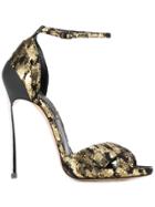 Casadei Stiletto Heel Sandals - Gold