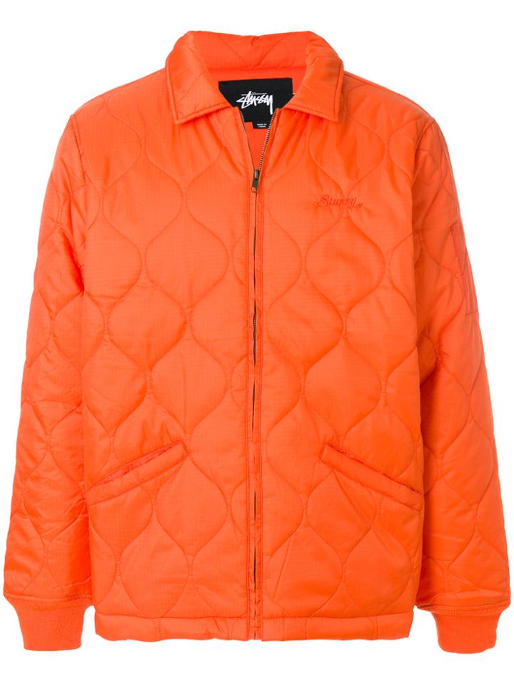 Stussy Quilted Jacket - Yellow & Orange