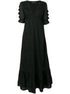 Antik Batik Long V-neck Dress - Black