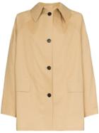 Kassl Button Down Trench Coat - Nude & Neutrals