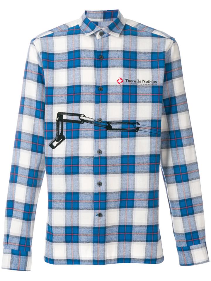 Lanvin Checked Flannel Shirt - Blue