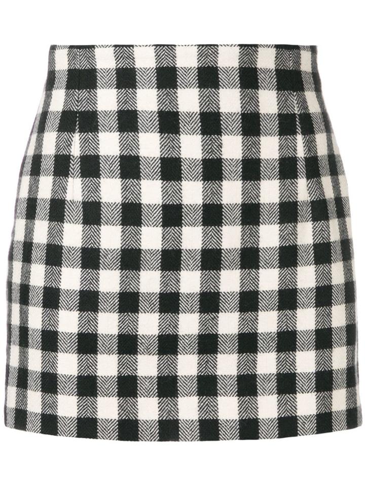 Versace Vintage 1990's Checked Mini Skirt - Black