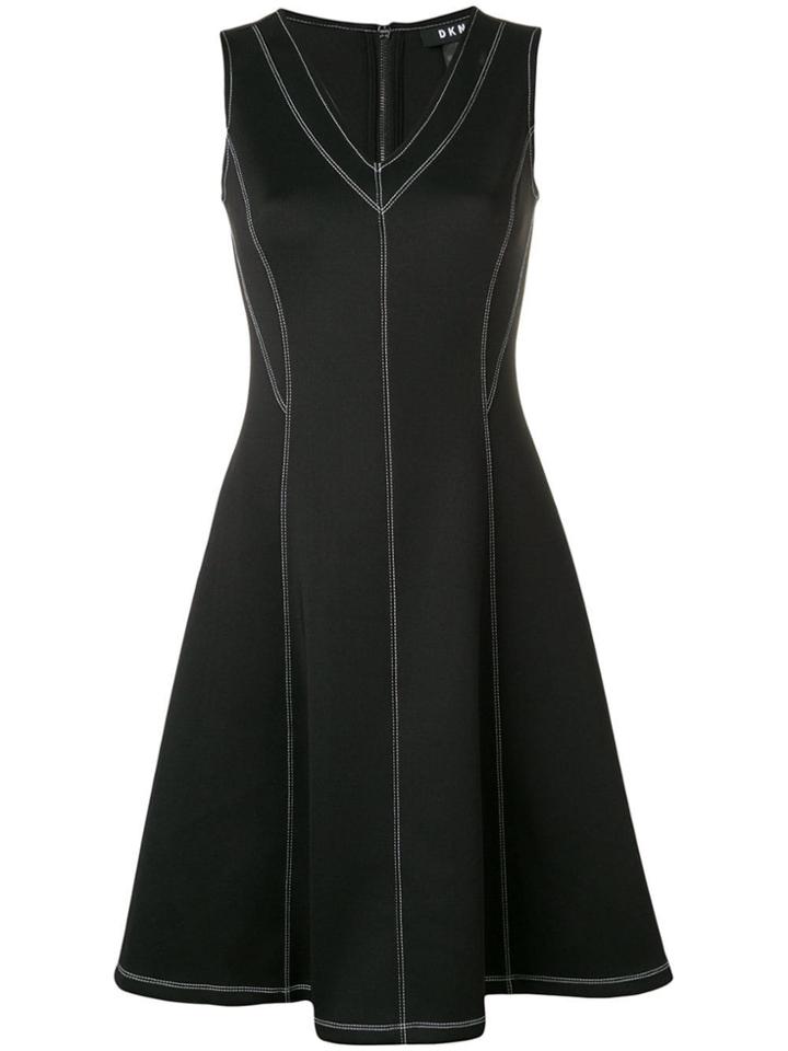 Dkny Stitch Detail Dress - Black