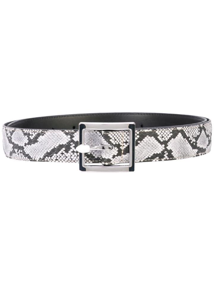 Amiri Snakeskin Effect Belt - Grey