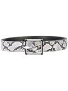 Amiri Snakeskin Effect Belt - Grey