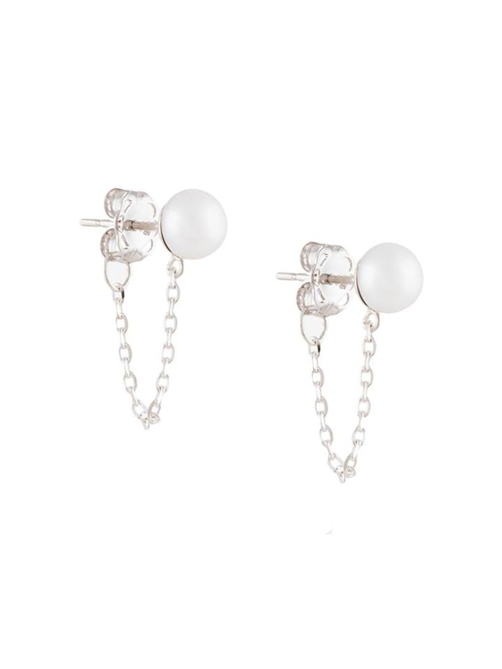 Natasha Schweitzer Chain Stud Earrings - Silver