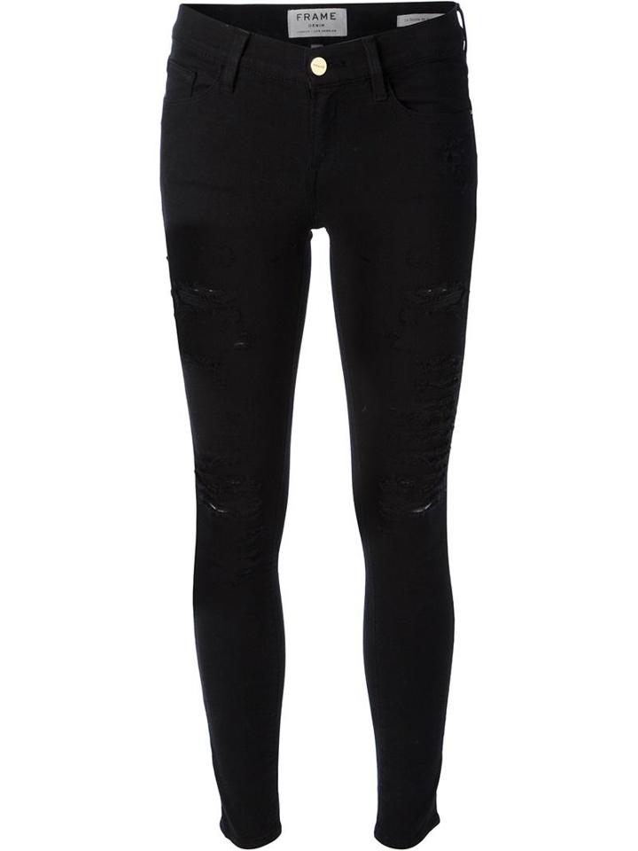 Frame Denim Ripped Skinny Jean