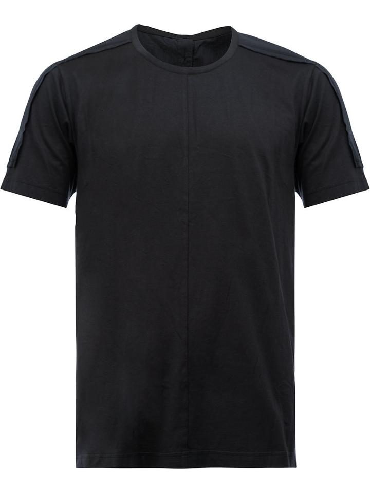 Ziggy Chen Shoulder Detail T-shirt, Men's, Size: 52, Black, Cotton
