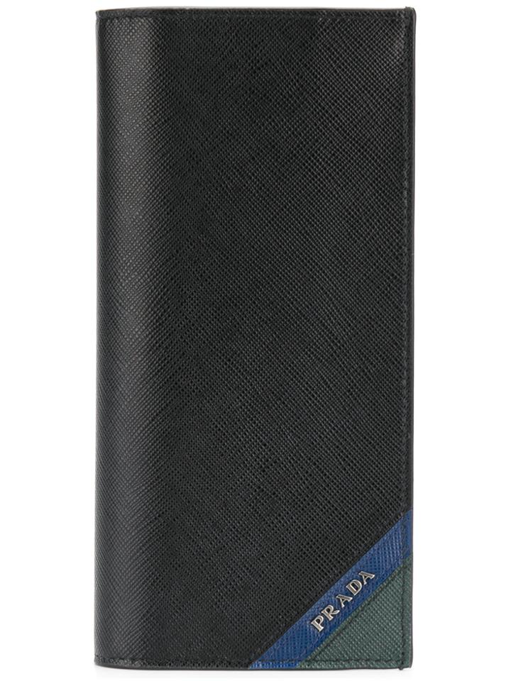 Prada Long Bi-fold Wallet - Black