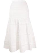 Love Shack Fancy Olive Midi Skirt - White