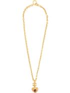 Chanel Pre-owned Stone Triangle Necklace - Gold
