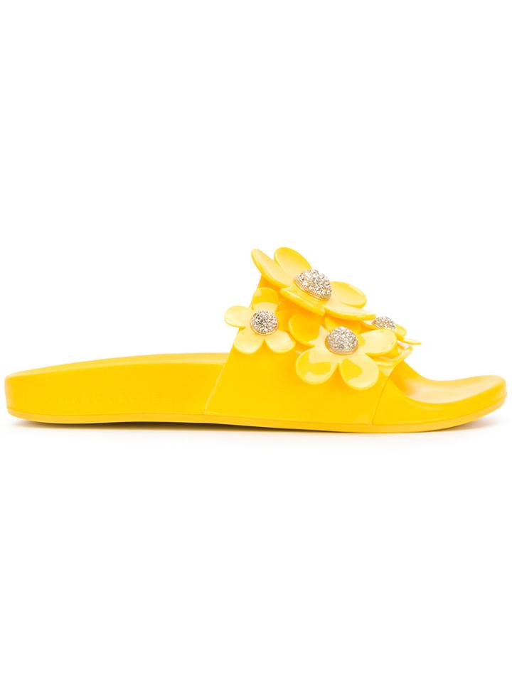 Marc Jacobs Flower Design Slippers - Yellow & Orange