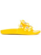 Marc Jacobs Flower Design Slippers - Yellow & Orange