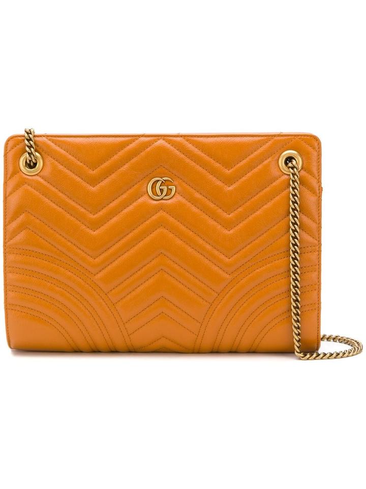 Gucci Gg Marmont Matelassé Medium Tote - Brown