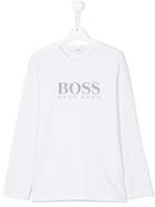 Boss Kids Logo Print Top - White