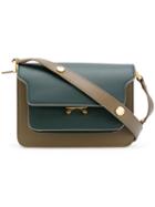 Marni - Contrast Trunk Satchel - Women - Calf Leather - One Size, Green, Calf Leather