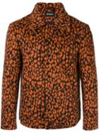 Misbhv Short Leopard Print Jacket, Men's, Size: Small, Yellow/orange, Polyacrylic/polyester/cotton/acetate