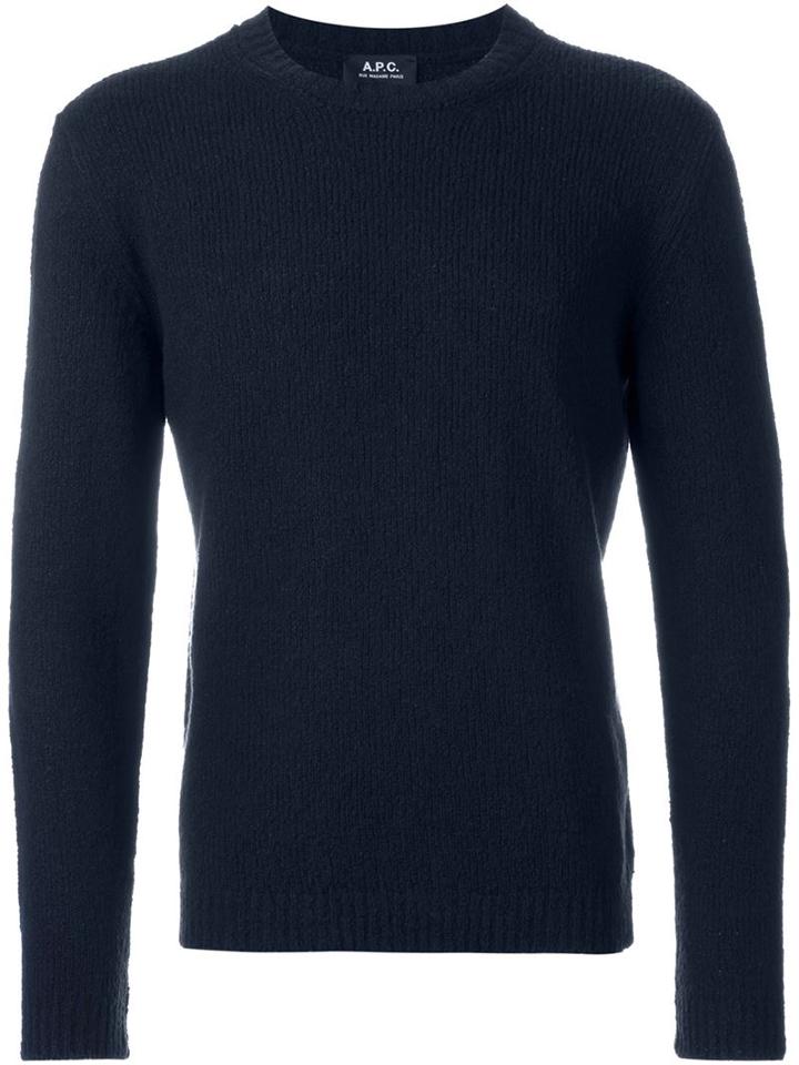 A.p.c. 'reed' Sweater, Men's, Size: Small, Blue, Silk/cotton/nylon/cashmere