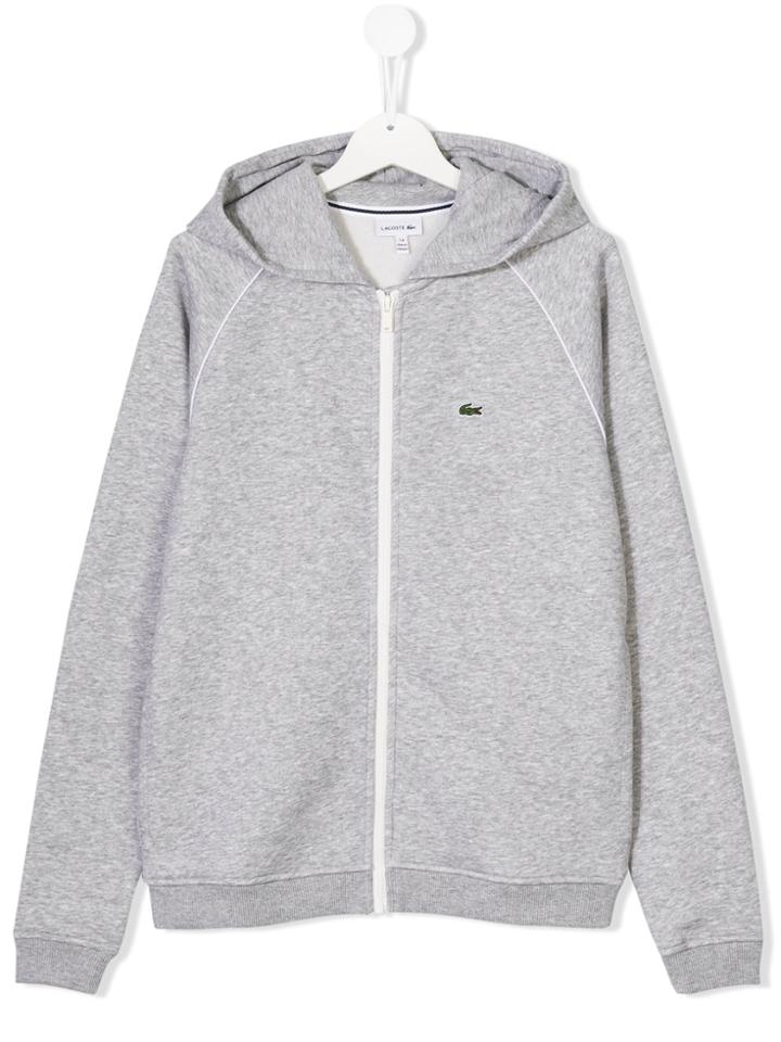 Lacoste Kids Hooded Zip Jacket - Grey