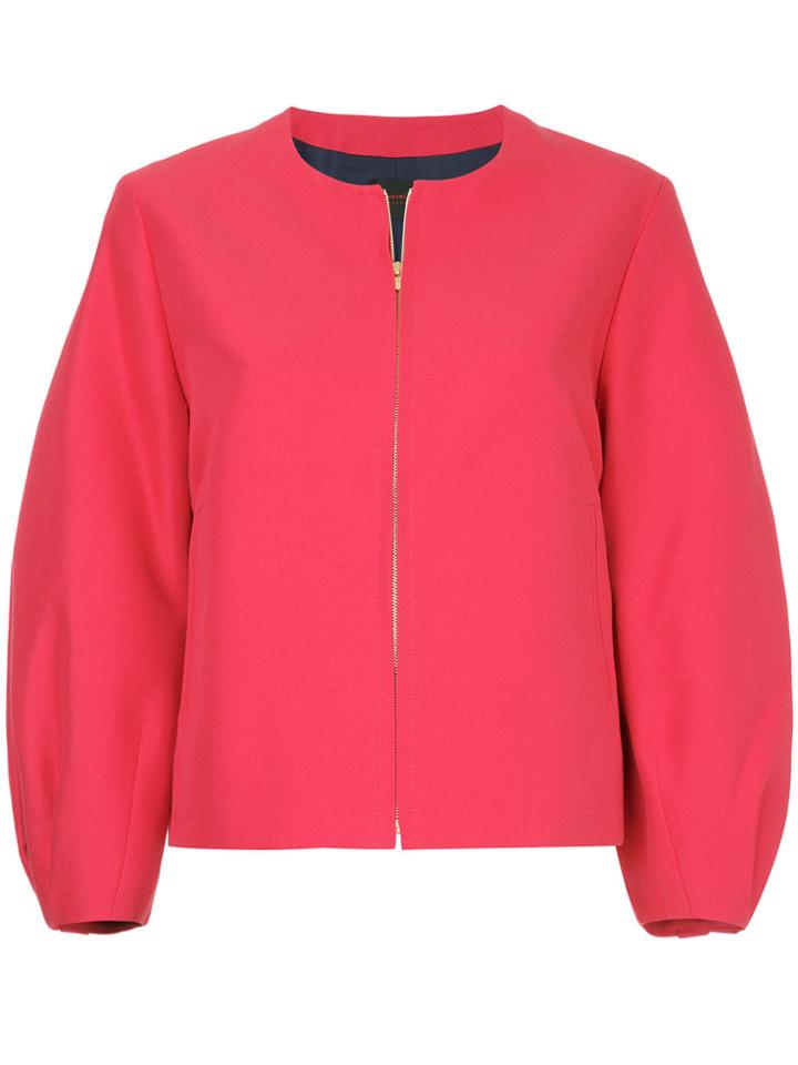 Tomorrowland Zip Up Cropped Jacket - Pink & Purple