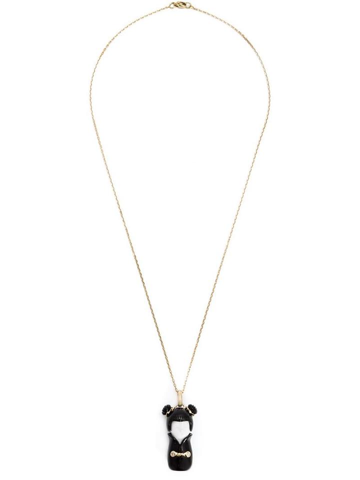 Kristin Hanson 'kokeshi Doll'charm Necklace, Women's, Black