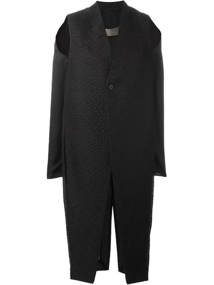 Rick Owens Cut-out Shoulder Coat